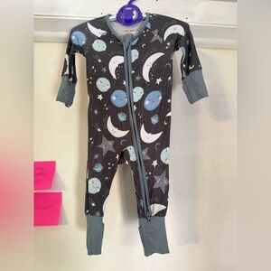 Blue To The Moon & Back Little Sleepies Zippy